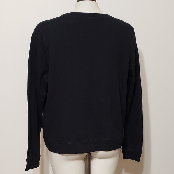 H&M sequined bow sweater in black - Picture 3 of 4